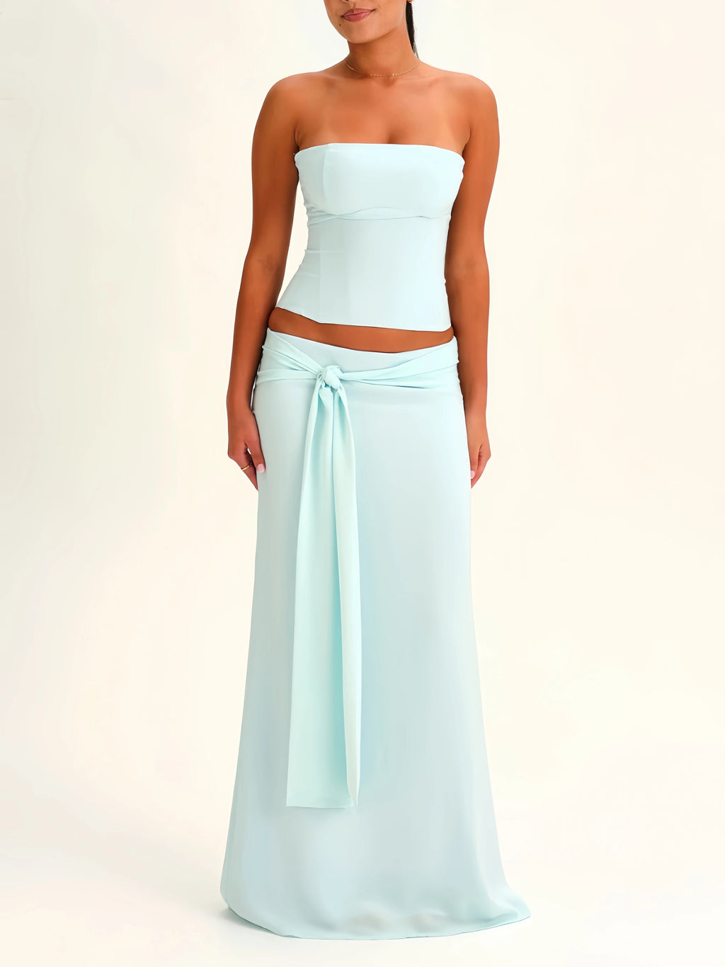 Flor Sexy Elegant Low Waist Tie Back Two Piece Sets