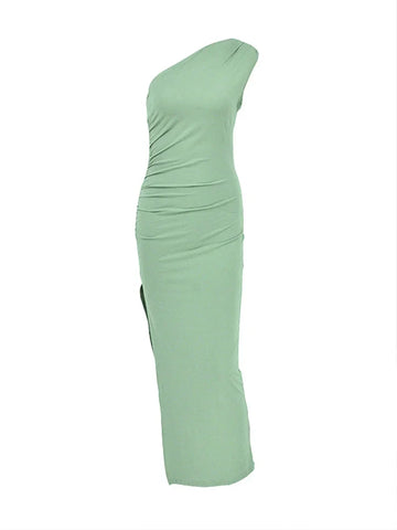 Oak Ridge Split Fashion Sleeveless Backless Slim Elegant Dress