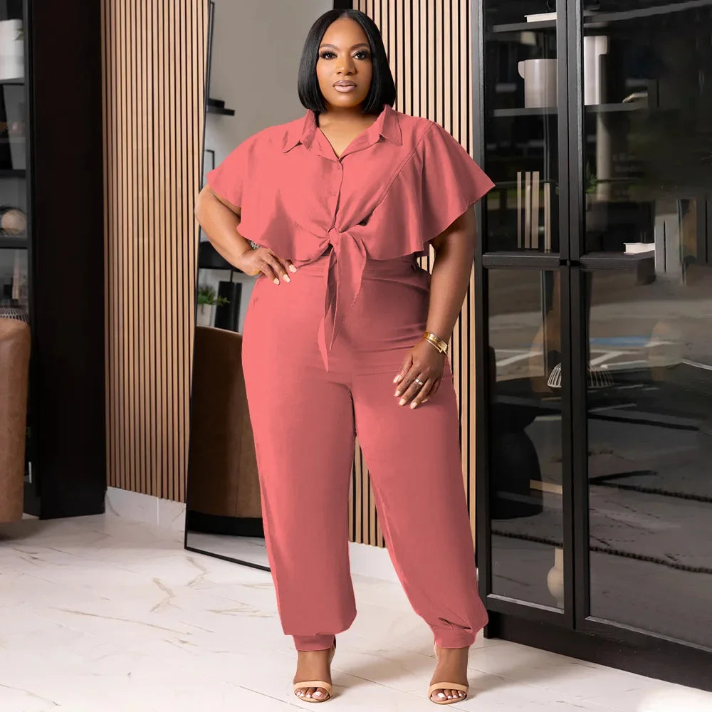 Marcela Elegant Loose Tracksuit Two Piece Set