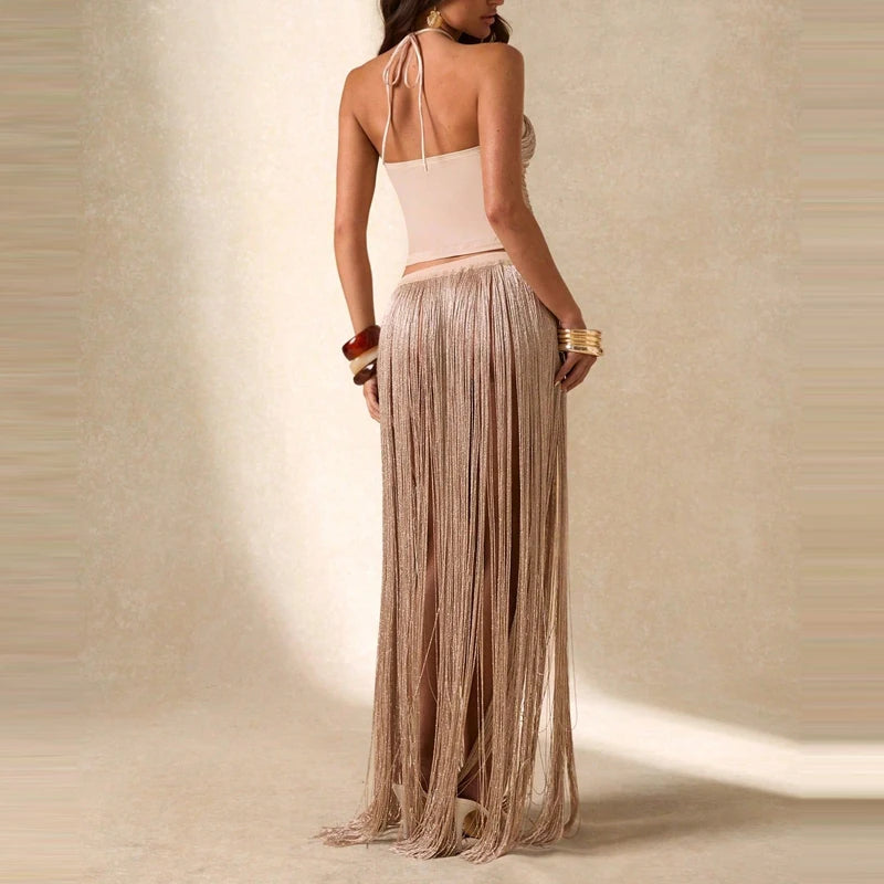 Tatiana Suit Sexy Halter Cropped Two Piece Sets