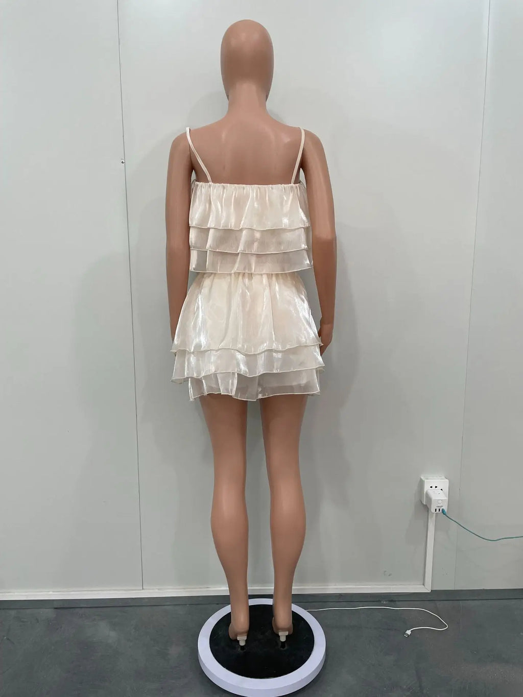 Maria Strap Cascading Ruffles Two Piece Sets