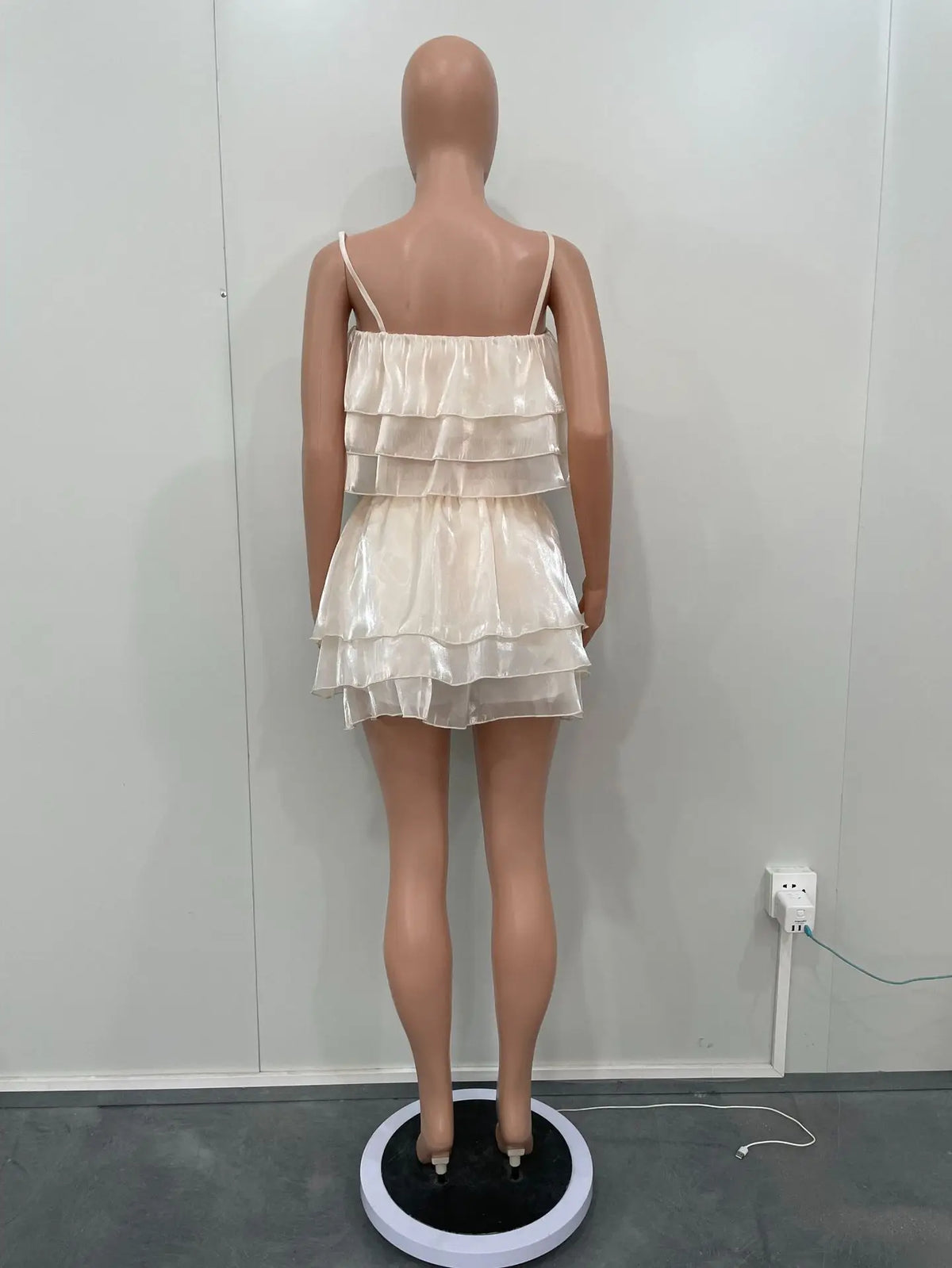 Maria Strap Cascading Ruffles Two Piece Sets