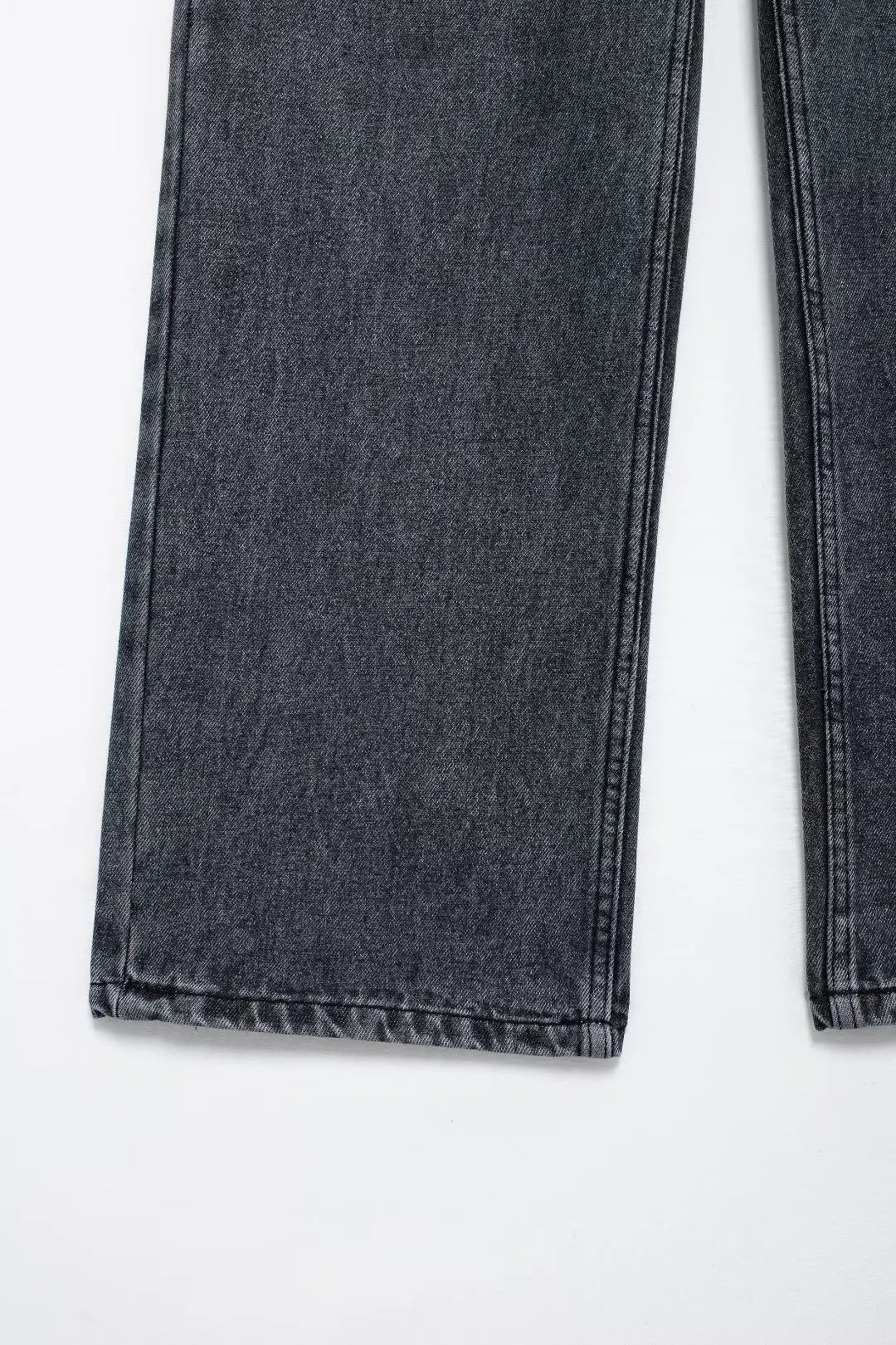 Jeans For Women 2024 Denim Solid Loose Zipper Fly Female Hole Trouser