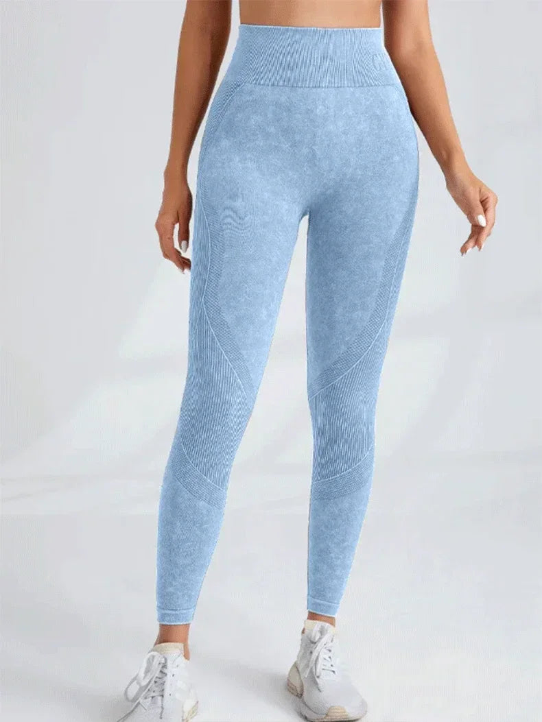 Dumont Seamless Gym High Waist Hip Lifting Outdoor Sports Tight Waist Leggings