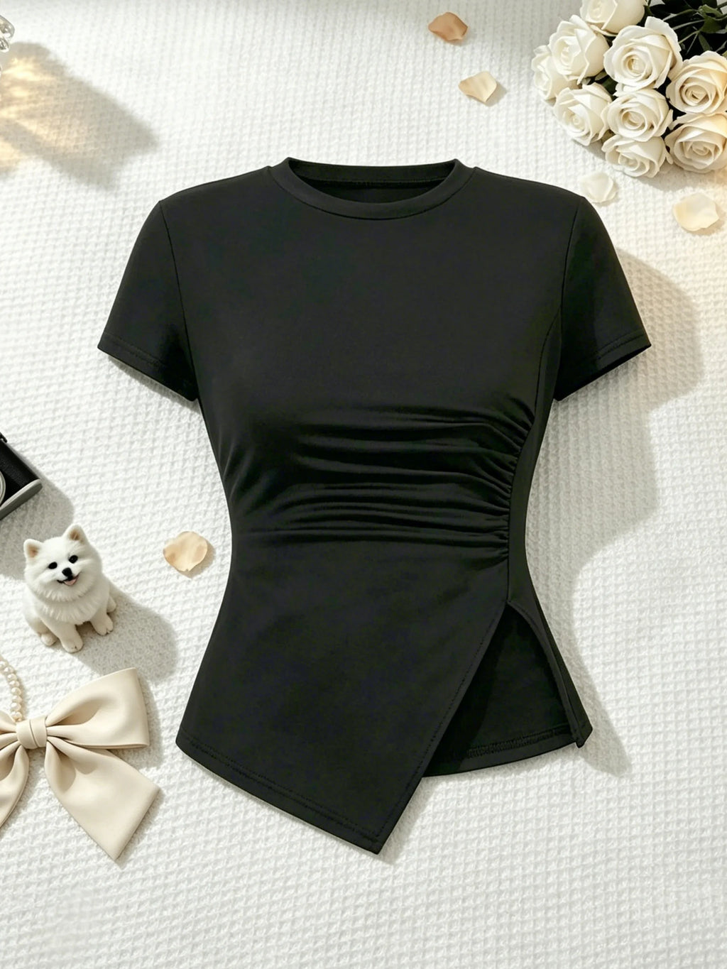 Ashley High Waist Fold Over Side Two Piece Sets
