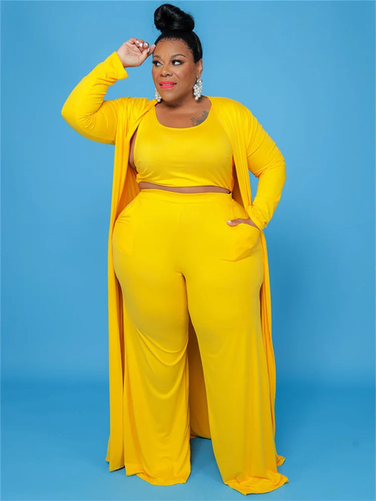 Mariam Plus Size Outfits Tracksuit Three Piece Sets