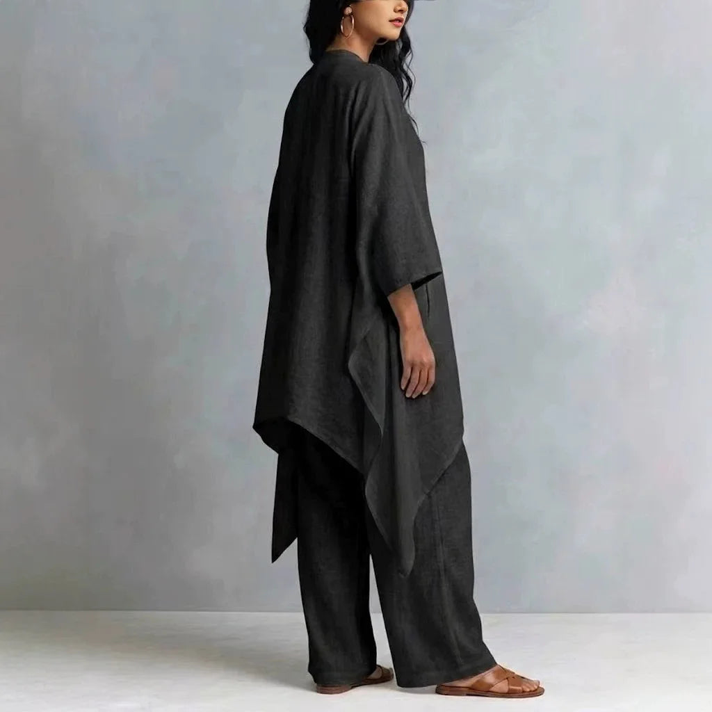 Ursula Plus Size Asymmetrical Casual Two Piece Sets