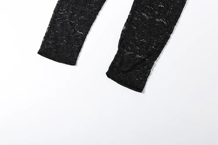 Crown Heights Puss Jacquard Hipster Coquette Backless Flanging Ribbon Jumpsuit