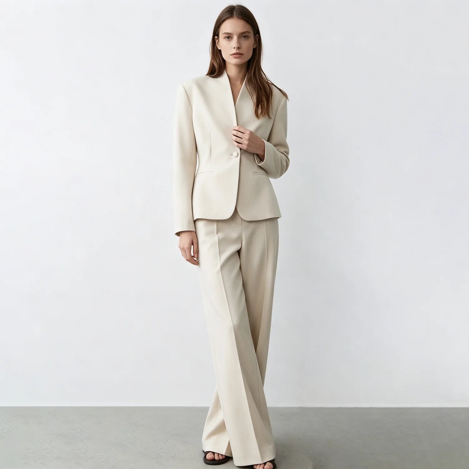 Sarah Women Single Button Fitted Two Piece Sets