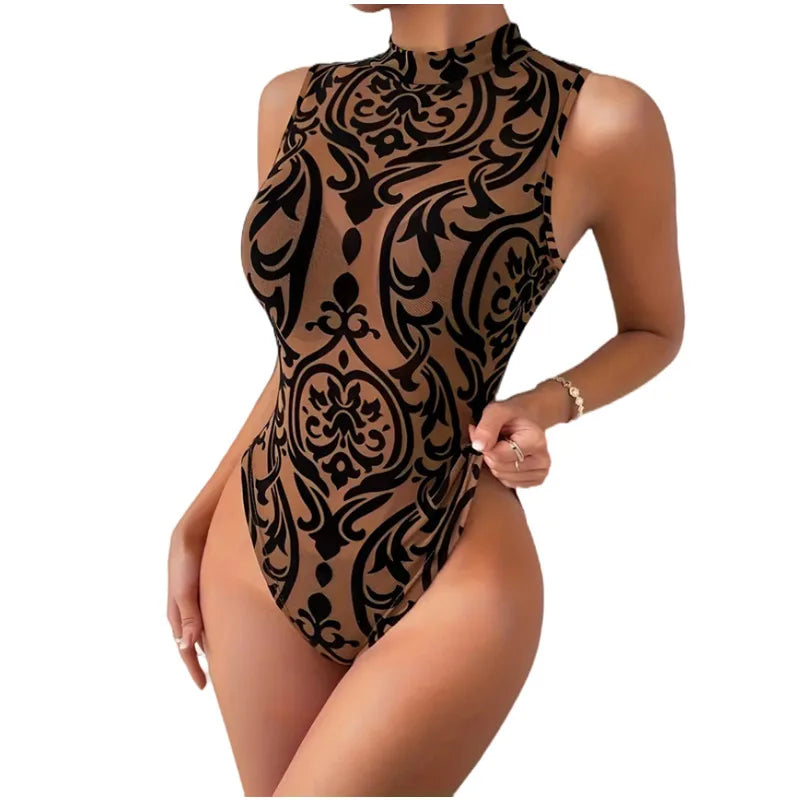 Playsuits Woman Sexy Lace Knit Jumpsuit For Women Elegant Skinny Bodysuits