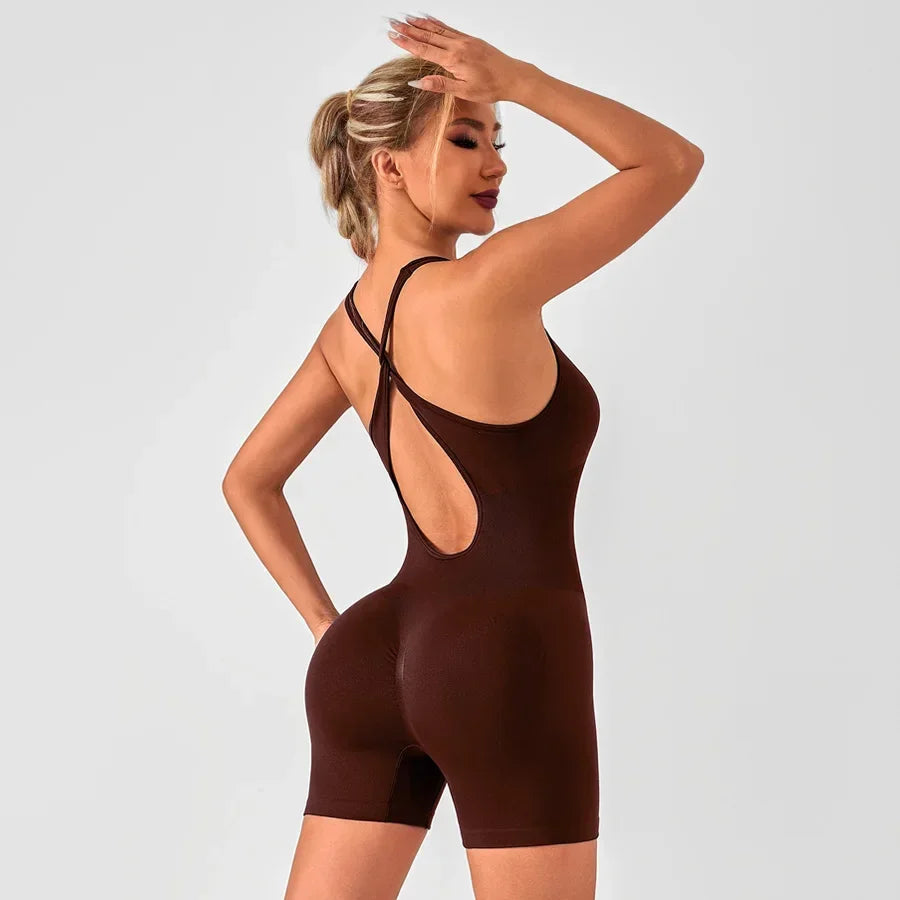 New Holland Sportswear Fitness Party Overalls Elegant Rompers