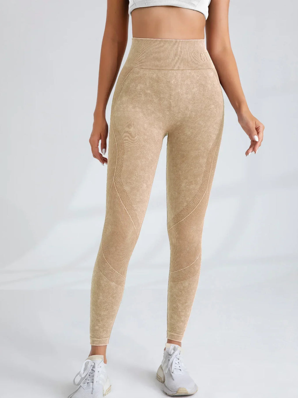 Lebanon Seamless Gym High Waist Hip Lifting Outdoor Sports Tight Waist Letter Sand Leggings