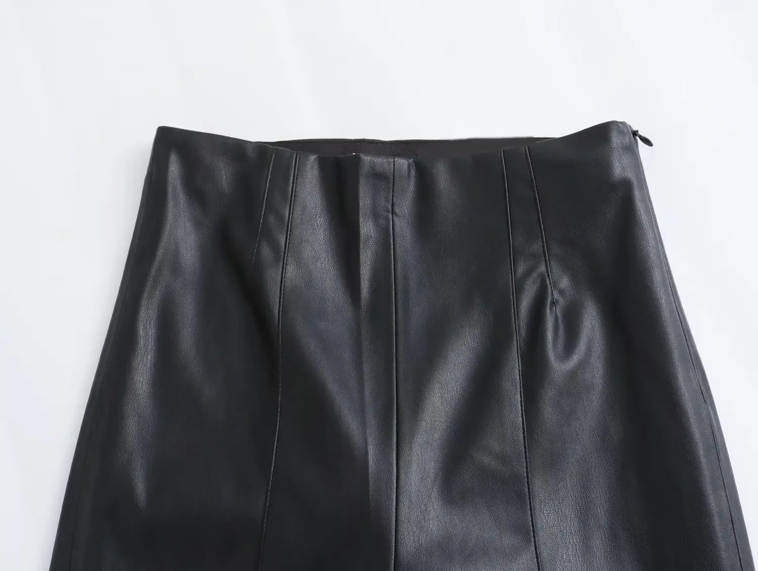 Panther Valley Retro High Waist Faux Leather Skinny Trousers