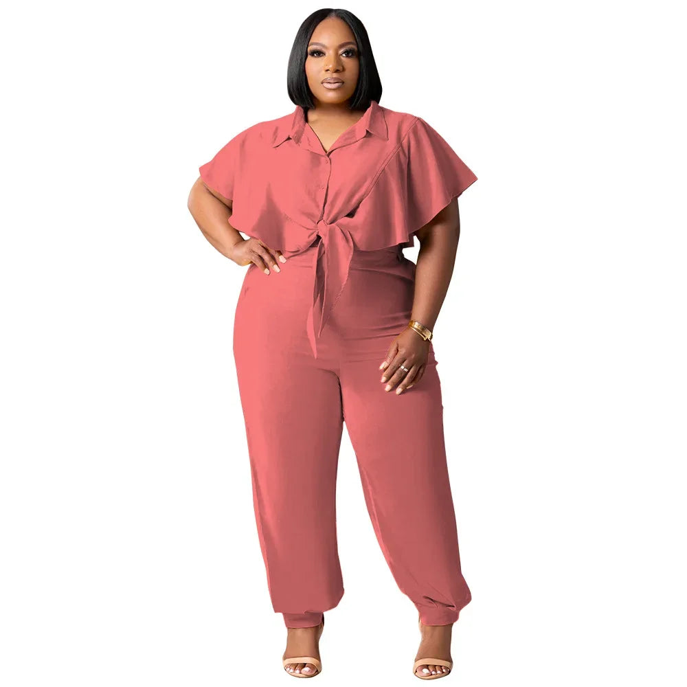 Marcela Elegant Loose Tracksuit Two Piece Set