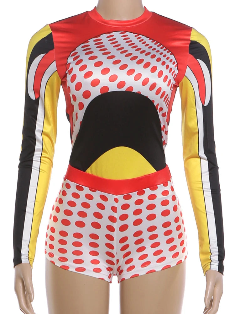 Camila O-Neck Full Sleeve Patchwork Two Piece Sets