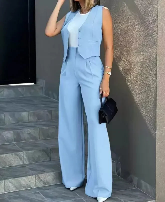 Paola Elegant Lady Vest High 2 Piece Sets