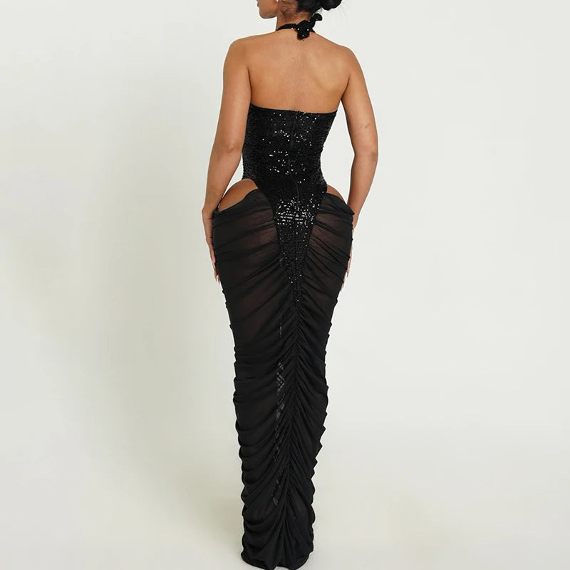 Lesly Fashionable Backless Sexy Two Piece Sets