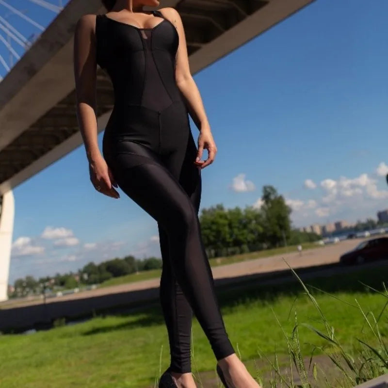 Women's Clothes Jumpsuits Sexy Solid Color BacklessJumpsuits for Woman Female Long Jumpsuits Sporty Woman