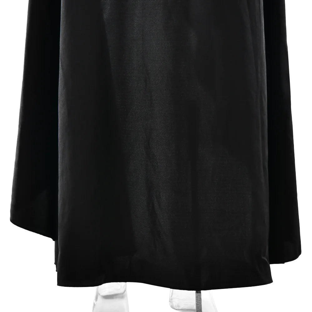 Stony Point Satin Long Dr with High Slit And Lace Trim Charming Dress