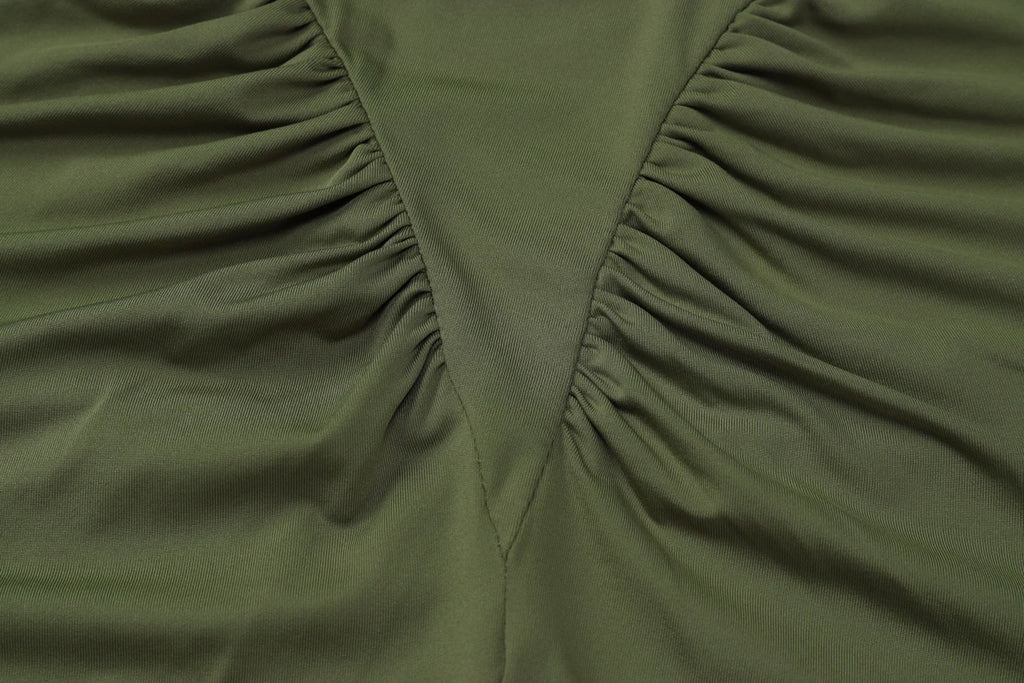 Shore Beach Solid Long Sleeve Draped Sexy Bodycon Maxi Party Dress