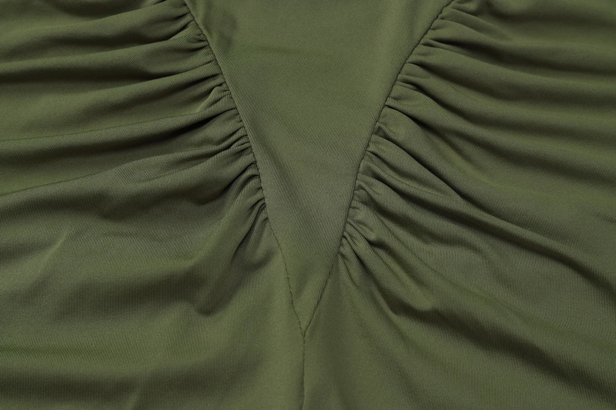 Shore Beach Solid Long Sleeve Draped Sexy Bodycon Maxi Party Dress