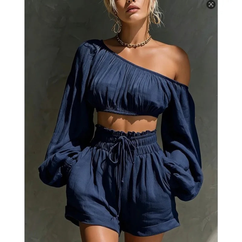 Franchesca Summer Casual Women Two Piece Sets