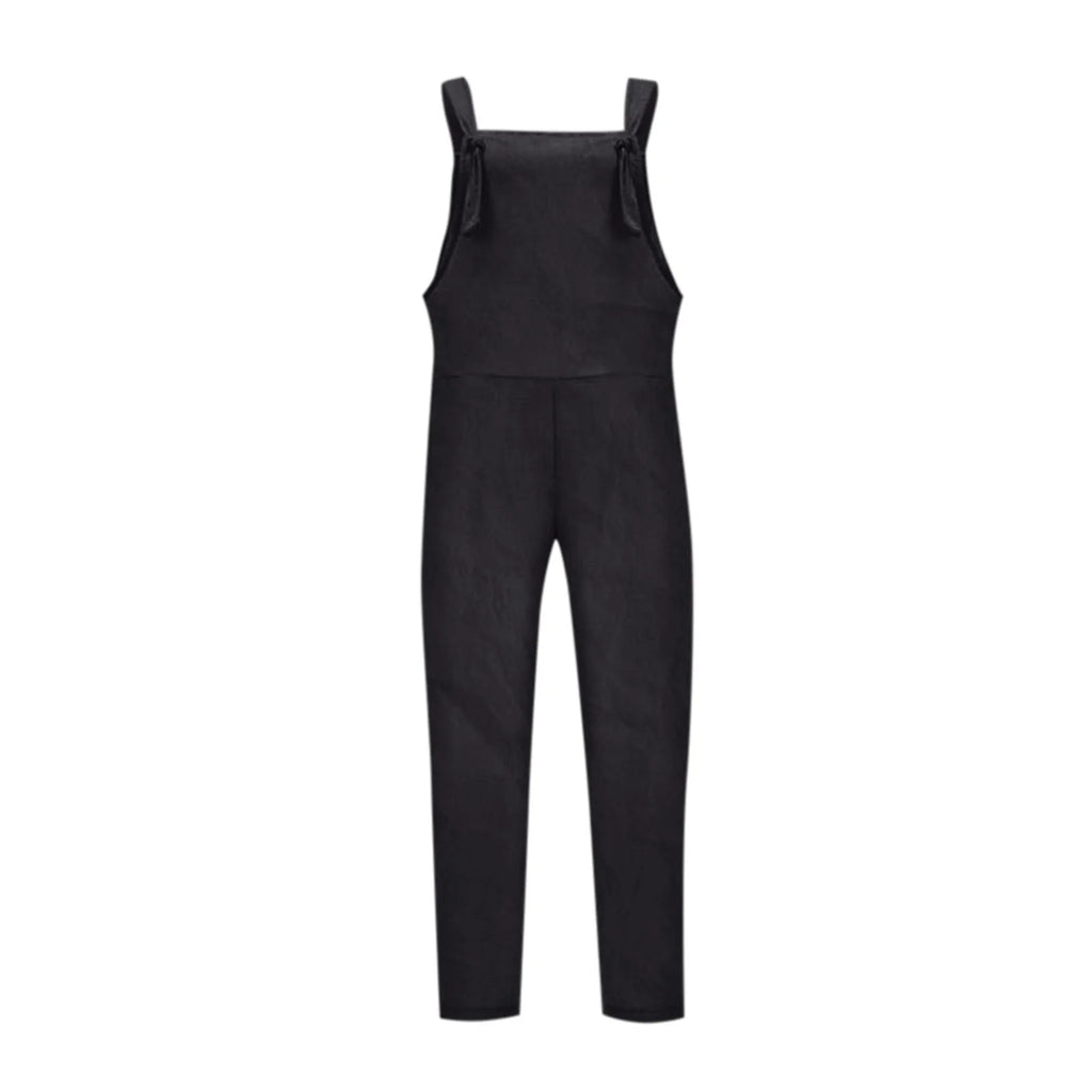 Women Plus Size Overalls Jumpsuits Casual Solid Loose Dungarees Retro Fashion
