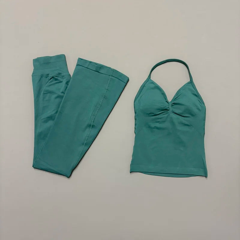 Helen Seamless Sports Longline Strappy Two Piece Sets