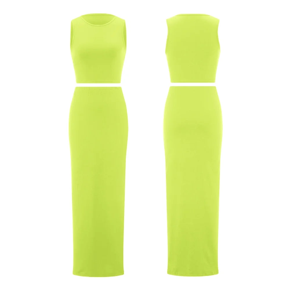 Melody Party Elegant Sexy Sleeveless Two Piece Sets