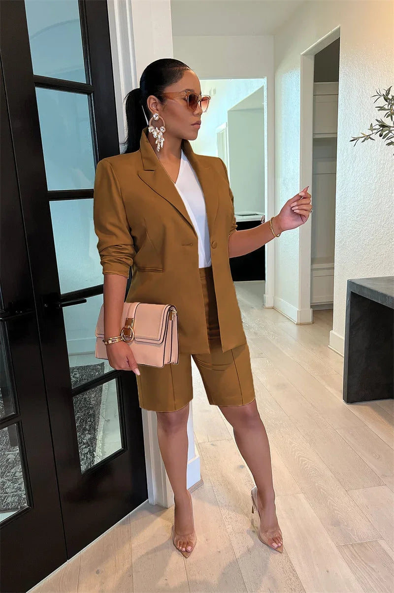 Sasame Solid Casual for Women Two Piece Sets