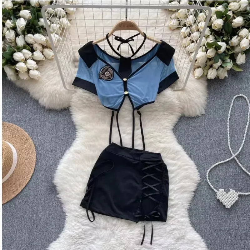 Emily Sleeveless Slim Backless Hallow Two Piece Sets