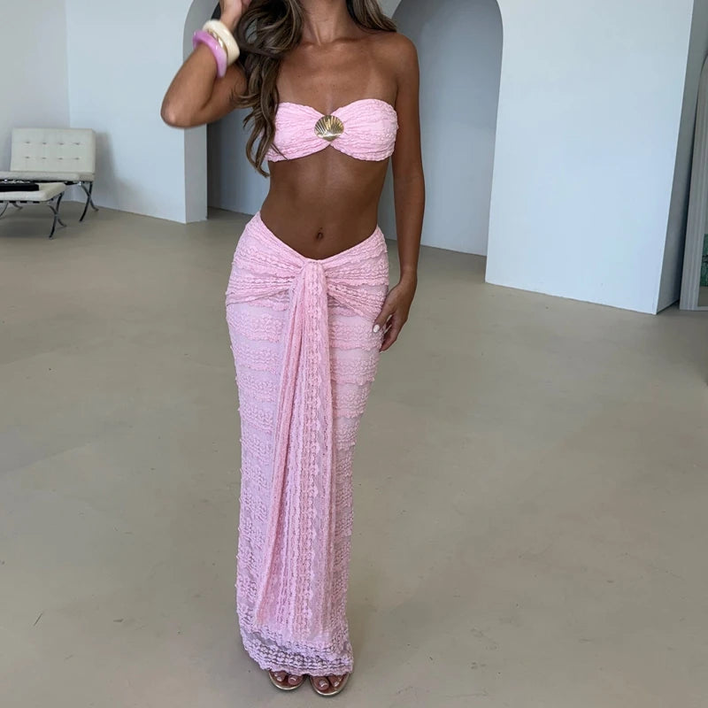 Paola Sexy Club Party Beach Clothes Two Piece Sets