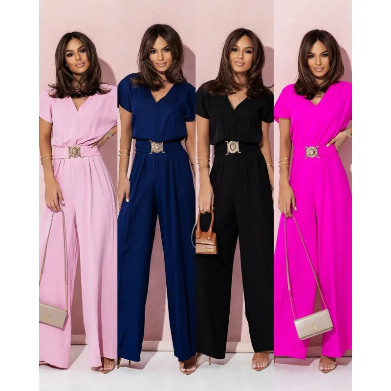 Jumpsuits women 2026 rompers new summer solid color jumpsuits women's clothing