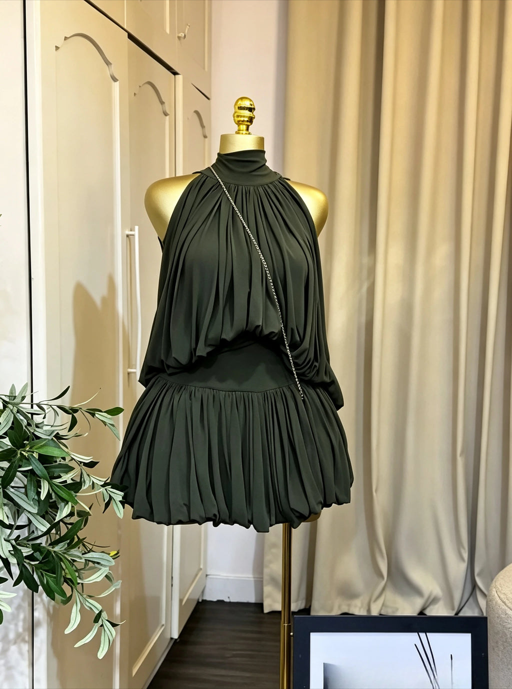Kaily Sleeveless Halter Ball Elegant Two Piece Sets