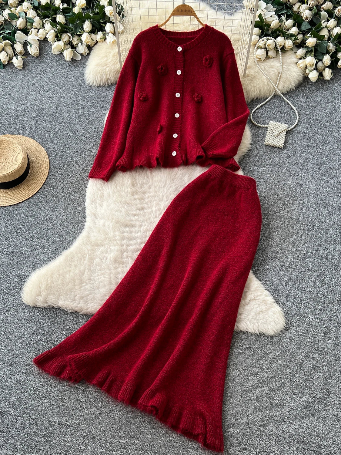 Maria Elegant High Waist Two-Piece Sets