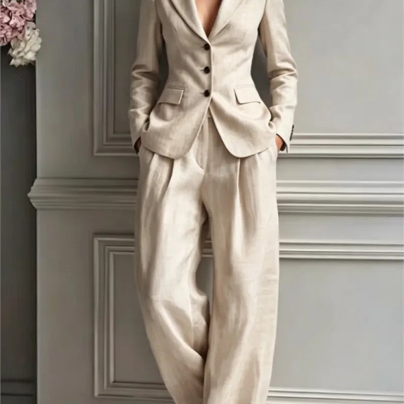 Samantha Slim Temperament Female Two Piece Sets