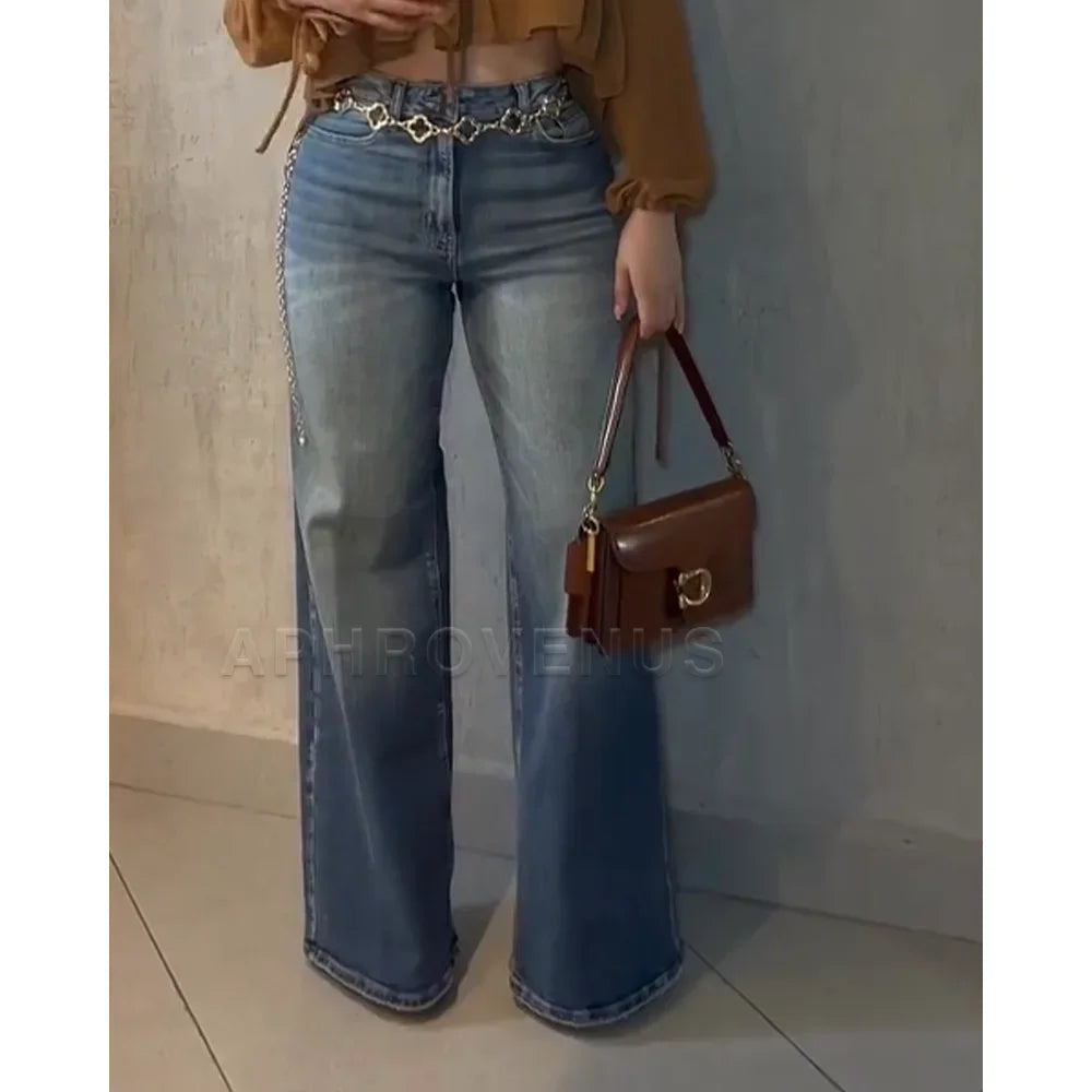 Tenersville High Waist Stretch Straight Slim Fit Tummy Control Butt Lift Denim