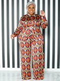 Masha Long Sleeve Outfit Plus Size Two Piece Sets