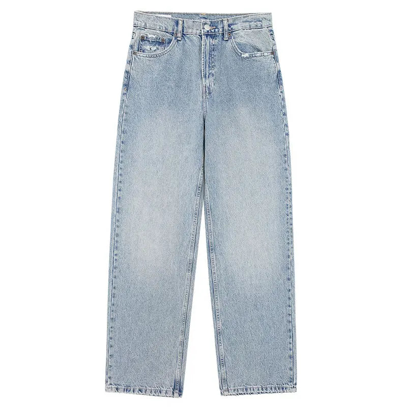 Jeans For Women 2024 Denim Solid Loose Zipper Fly Female Hole Trouser
