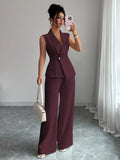 Elena Set Outfits Casual Sleeveless Two Piece Sets