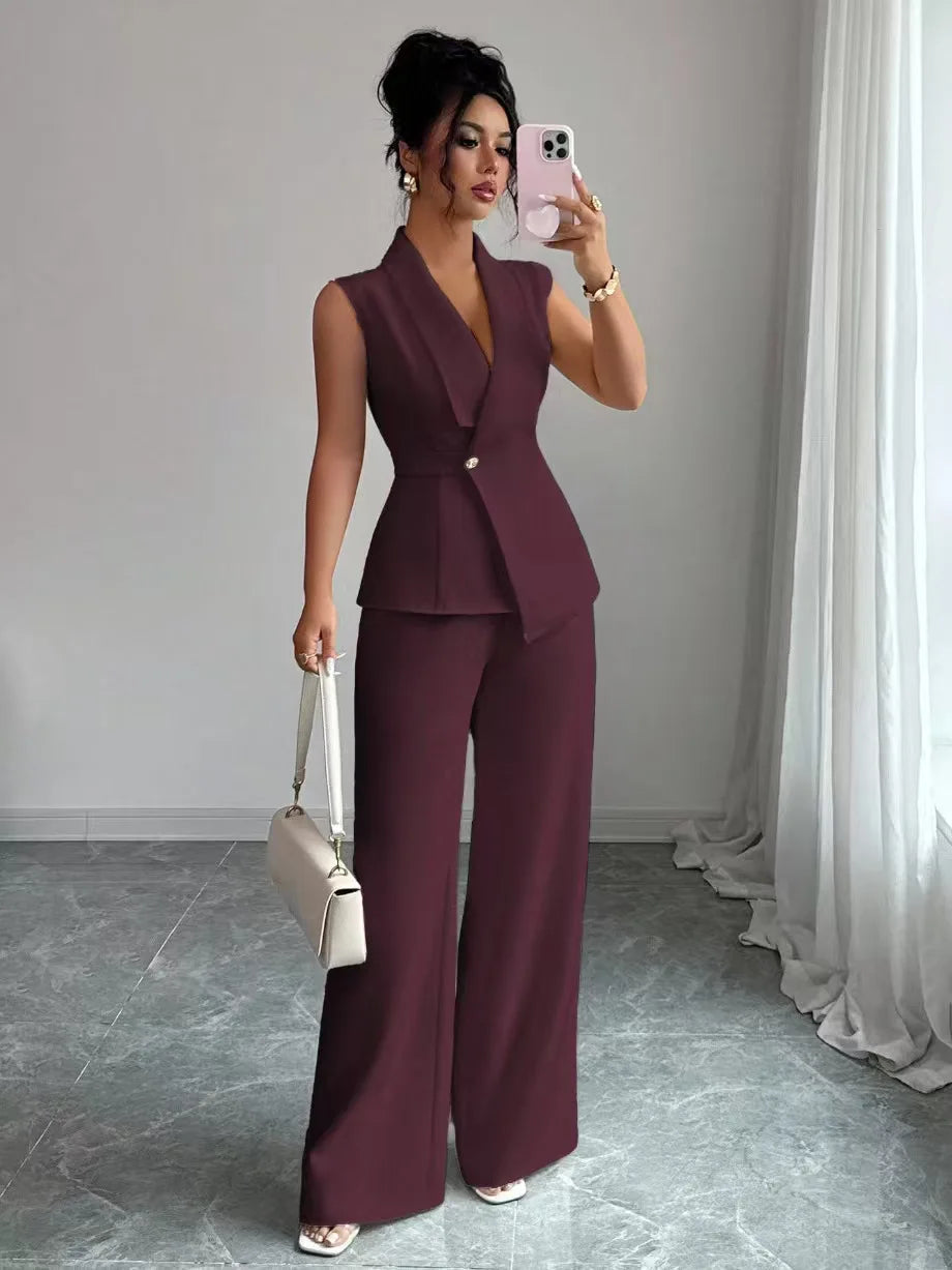 Elena Set Outfits Casual Sleeveless Two Piece Sets