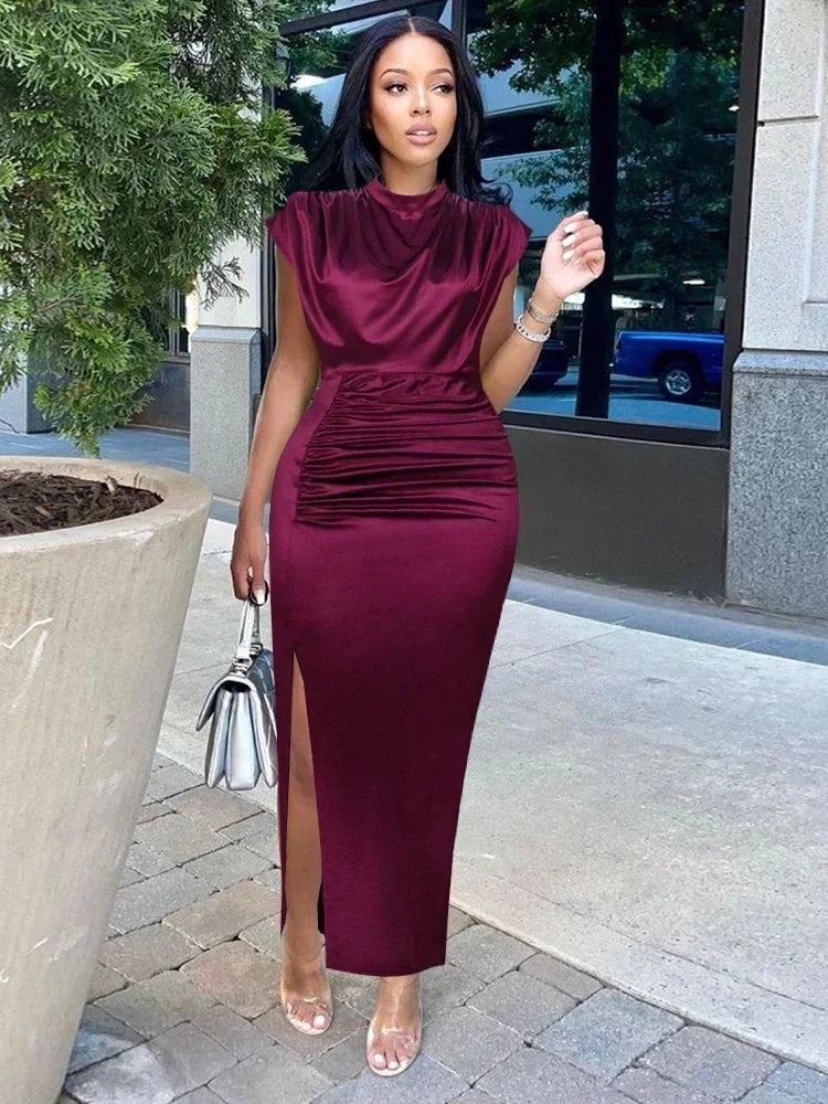 Azua Plus Size Sexy Bodycon Long Prom Slit Evening Birthday Party Cocktail Dress