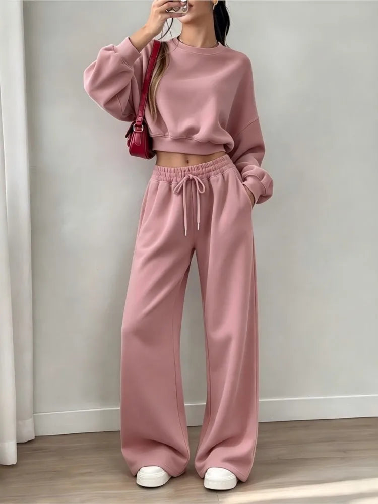 Elvira Fashion Super Short Long Sleeve Two Piece Sets