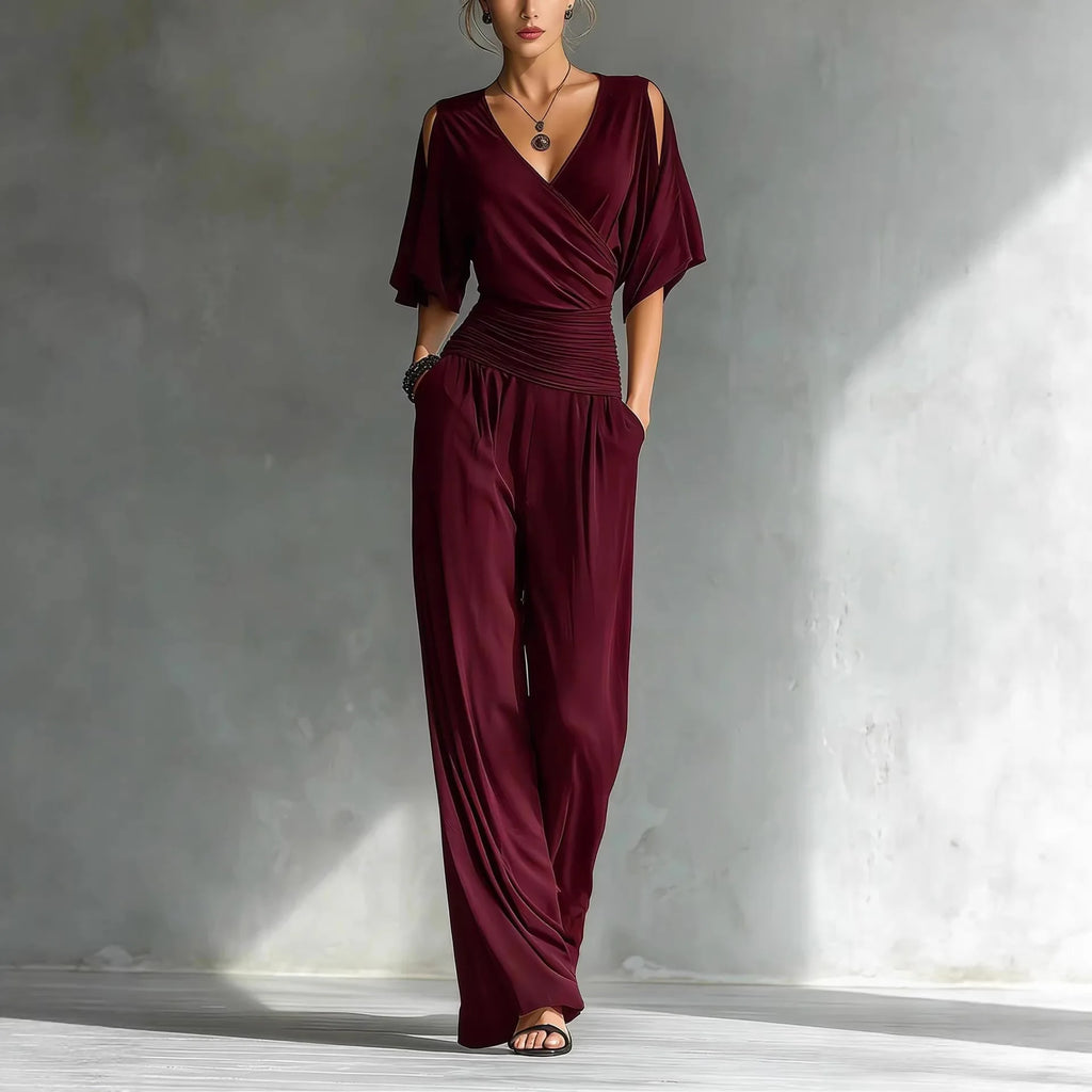Jumpsuit Women Disfraz Mujer V-neck Loose Waist Slim Fit Jumpsuit Women's Summer New Fashion Temperament Jumpsuit