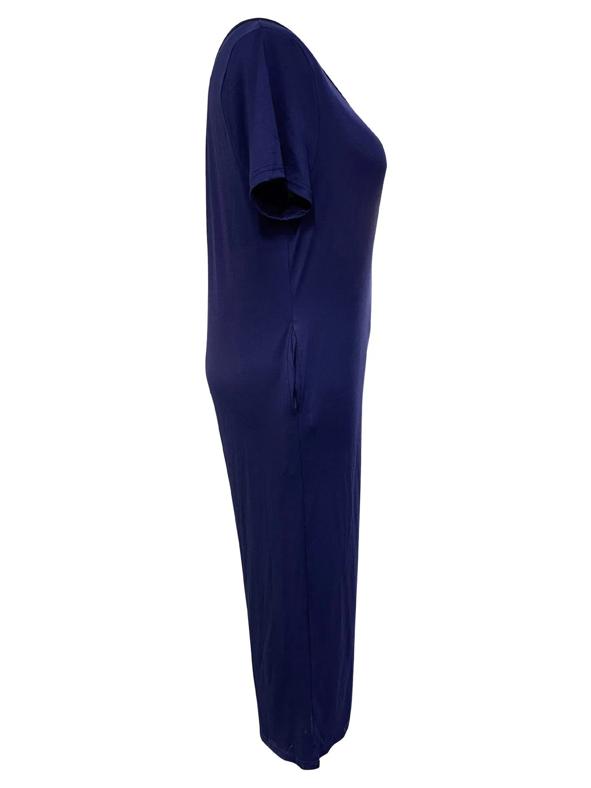 Plus Size Summer Women's Solid Color Jumpsuit with Pockets Casual Fashion