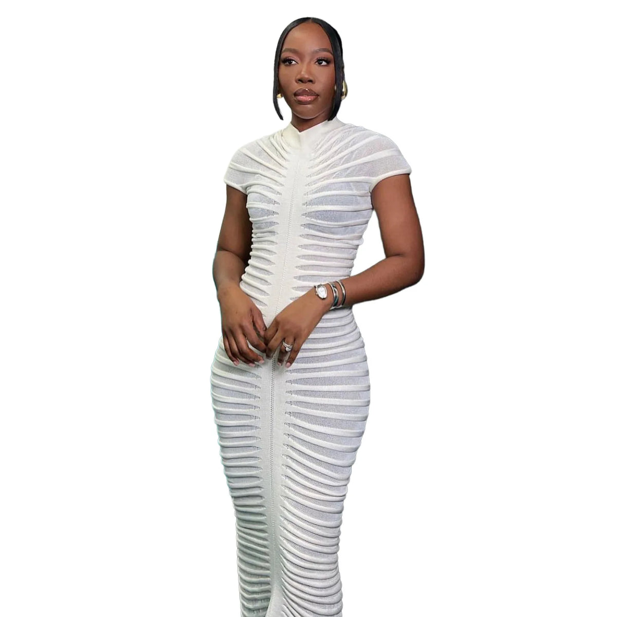 Hondura Slim Fashion Sleeve Bandage Party Elegant Dress