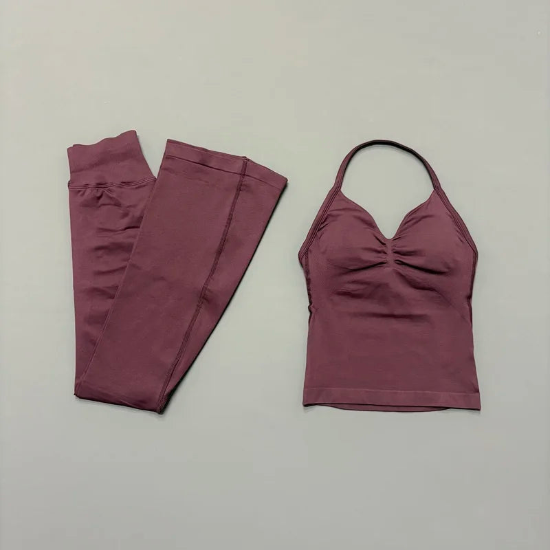 Helen Seamless Sports Longline Strappy Two Piece Sets