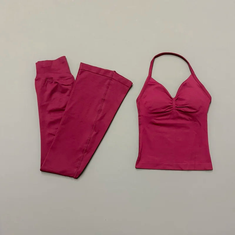 Helen Seamless Sports Longline Strappy Two Piece Sets