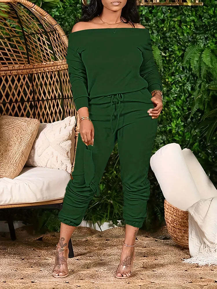 Clearance Plus Size Off-The-Shoulder Two-Piece Sets