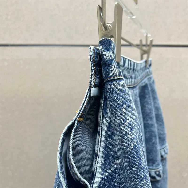 Women's jeans New retro washed women's pants for summer 2025 straight leg pants